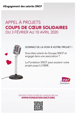 Affiche de l'appel à projet de la S.N.C.F 2020